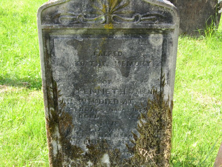 Photo of headstones/Kenneth McLennan d1939 hdstn Lochcarron Old